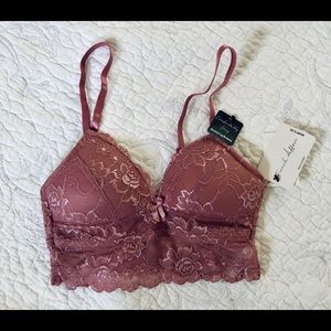 French Affair Small Rose Lace Bralette